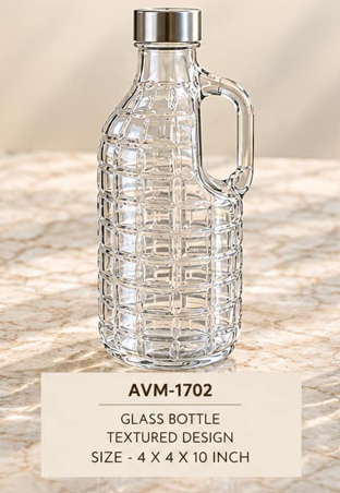 Bottles — wholesale glassware manufactured and exported by AVM Glass, Firozabad