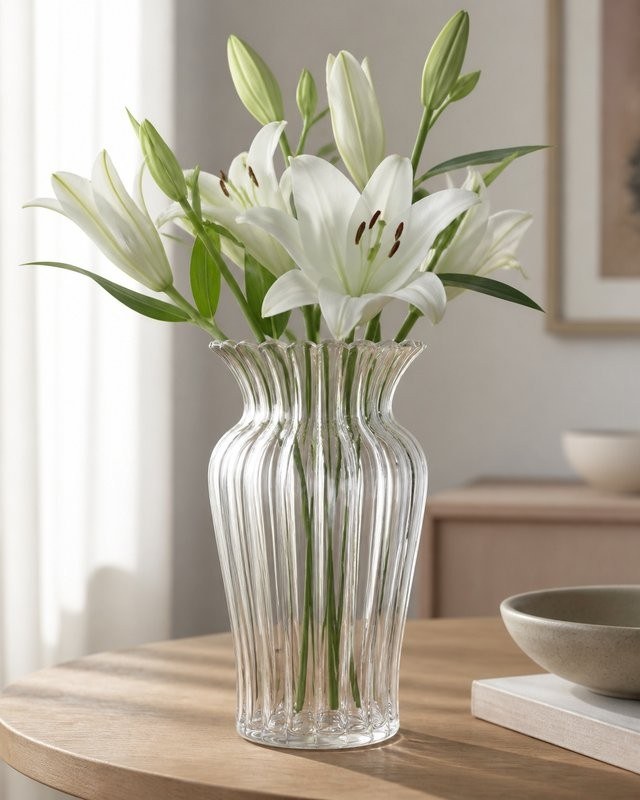 Ethereal Clear Vase by AVM Glass