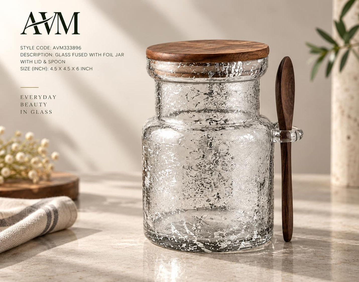 Jars — wholesale glassware manufactured and exported by AVM Glass, Firozabad