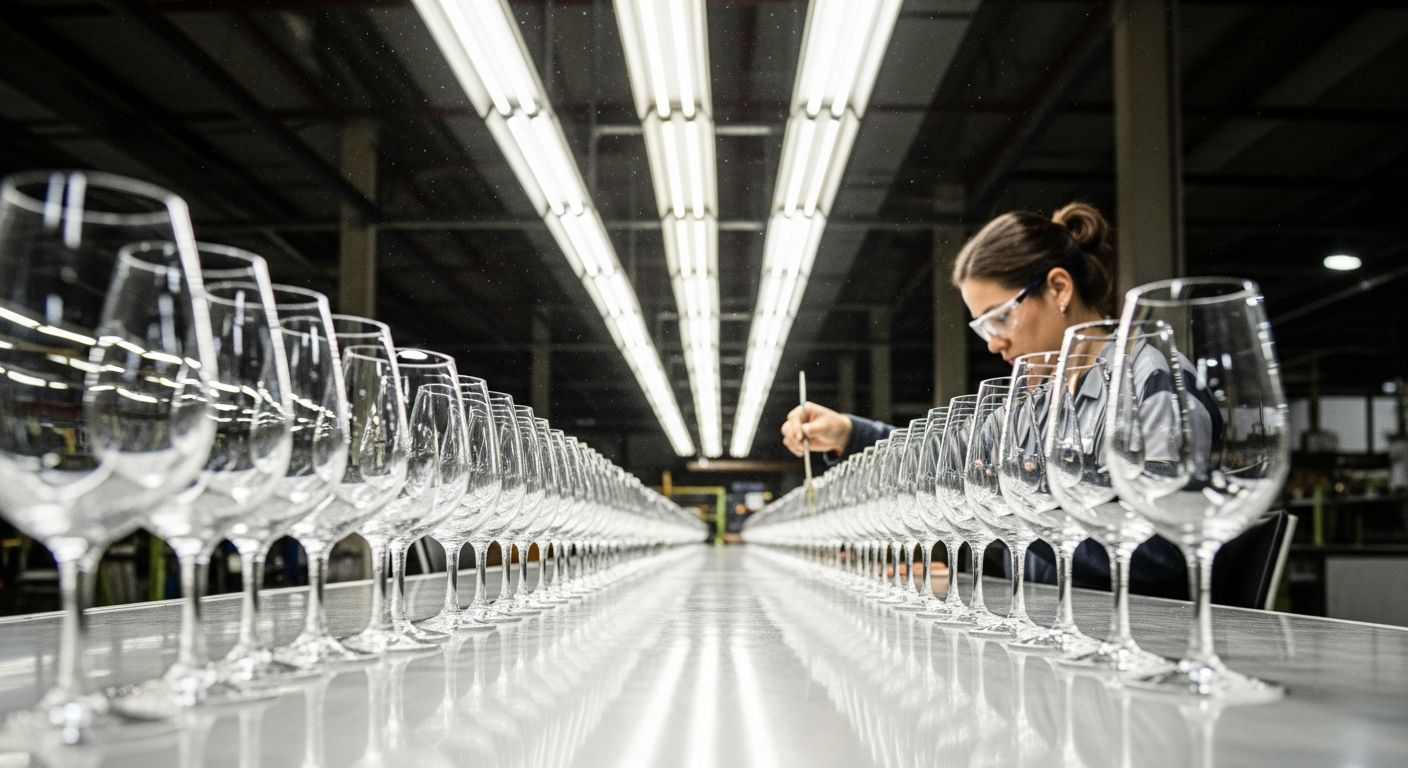 Custom glassware manufacturing and quality control
